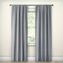 Room Essentials Heathered Thermal Room Darkening Curtain Panel Gray 63x42" (NWD) - £7.68 GBP