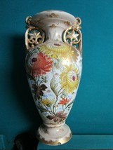 Antique Royal Bonn Vase Chrysanthemum Aesthetic ANTON MEHLEM 17&quot;- 1890s - £348.00 GBP