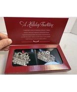 Longaberger Pewter Holiday Basket Ornaments Christmas 2005 2006 Silver B... - $6.62