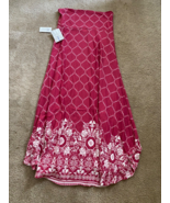 Lularoe NWT Full Length Burgandy Double Dipped Floral Print Maxi Skirt S... - £18.21 GBP