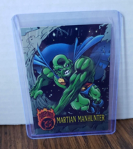 1996 DC Comics Martian Manhunter #4 Outburst Firepower Embossed Card - $2.96
