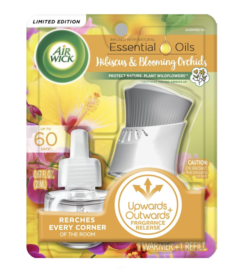 Air Wick Essential Oils Starter Kit, Hibiscus and Blooming Orchids - $6.95