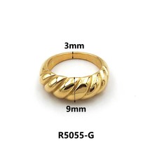 High Grade 18 K 316L Stainless Steel with GolTarnish Free Croissant Chunky Gold  - £11.43 GBP