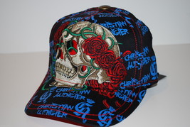 Christian Audiger Kids Fitted Youth Skull And Rhinestone CAP/HAT - Size 6 1/2 - £15.00 GBP