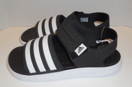 Adidas Duramo SL Black White Sandals Mens Size 12 Shoes FY8134 - £34.92 GBP