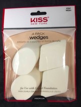 KISS NEW YORK 4 PACK WEDGES FOR USE WITH LIQUID FOUNDATION WED01 - £1.56 GBP