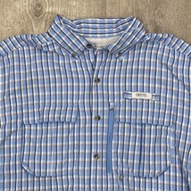 Gander Mountain Guide Series Men’s XL Blue Plaid Long Sleeve Fishing Shirt EUC - £13.16 GBP