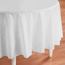 Creative Converting 70-3272 82-Inch White Color Plastic Round Table Cover (Case  - £30.87 GBP