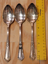 Vintage Oneida Community Par Plate Tablespoon Lot Of 3 Silverplated Floral - £13.82 GBP