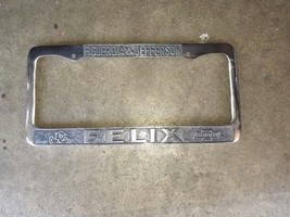 FELIX CHEVROLET LICENSE PLATE FRAME SINGLE VINTAGE STYLE - £39.33 GBP