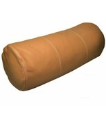 Genuine Leather Pillow Tan Bolster 100% Soft Real Lambskin Cover Cushion... - $875.53 MXN+