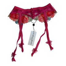 For Love &amp; Lemons Floral Button Garter Belt Magenta XS New without Tags - £30.09 GBP