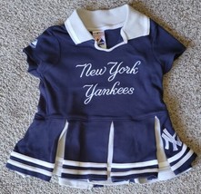 New York Yankees Cheerleader Dress Navy Blue &amp; White Girl 2T by Majestic - £11.95 GBP