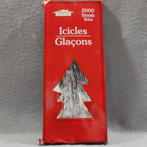 Christmas House Tinsel ICICLES 2000 Strands Retro Tree Decorations NOS In Box - £9.58 GBP