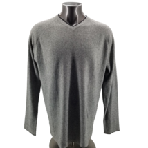 Ermenegildo Zegna Sport Silk Cashme blend Mens v neck sweater Gray Woven... - $123.92