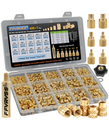 600 Pc Brass Threaded Inserts M2-M6 Heat Set Insert Tool Kit - $20.51