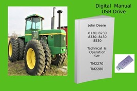 John Deere 8130 8230 8330 8430 + 8530 Tractor Repair &amp; Test Manual Set See Desc. - £34.17 GBP