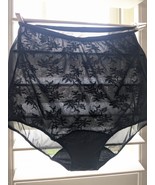 Vintage Vanity Fair Granny Panties sz 5 black Tricot Nylon Pillow tab la... - $2,230.89 MXN