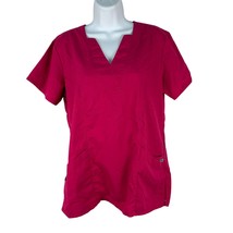 Greys Anatomy By Barco Womens Fuchsia Scrub Top Size M - £14.76 GBP