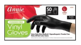 Annie Black Vinyl Gloves Powder Free 50 Count - $10.49