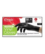 Annie Black Vinyl Gloves Powder Free 50 Count