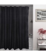 Mainstays Henderson Rich Black Basket Weave Fabric Shower Curtain-70 in ... - £17.40 GBP