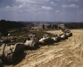M4 Sherman and M3 Lee tanks training at Fort Knox Kentucky 1942 Photo Print - $8.81+