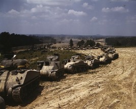 M4 Sherman and M3 Lee tanks training at Fort Knox Kentucky 1942 Photo Print - £6.93 GBP+