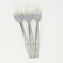 Utica Sans Souci Salad Forks 6 3/8&quot; Stainless Lot of 3 - $14.69