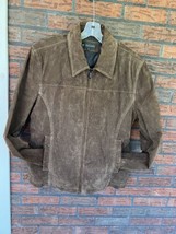 Vintage M. Julian Genuine Leather Jacket Large Brown Long Sleeve Coat - £21.51 GBP