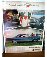 Vintage Plymouth Belvedere Advertisement - 1967 Belvedere Satellite Ad - $245.46 MXN