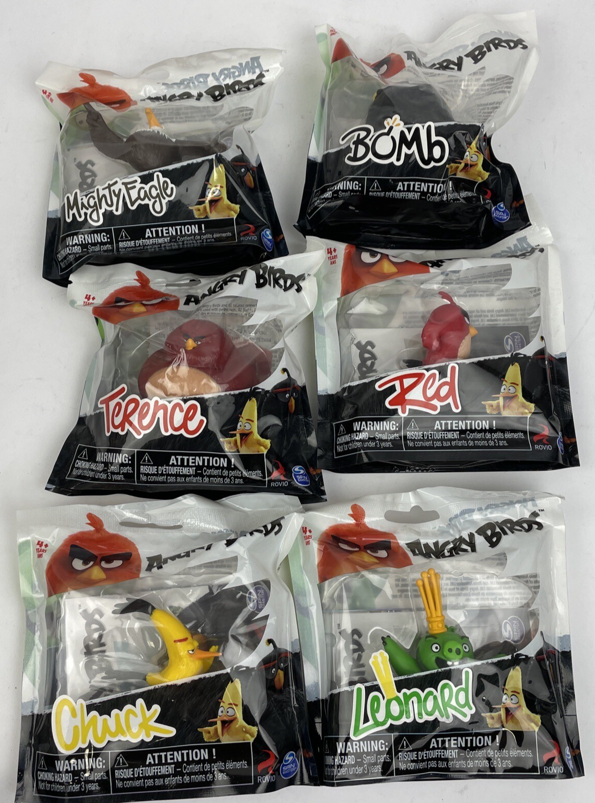 6 x Rovio Tiny Toppers ANGRY BIRDS Character Figures BOMB RED Terrence C... - $33.65