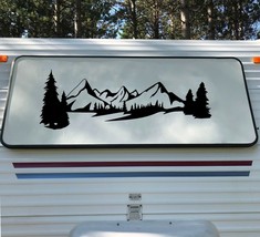 Mountains Forest Scene Vinyl Decal V7 Camper RV Travel Trailer Graphics Sticker - £10.64 GBP+