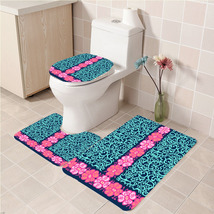 3Pcs/set Lilly Pulitzer 09 Bathroom Toliet Mat Set Anti Slip Bath Floor ... - $33.29+
