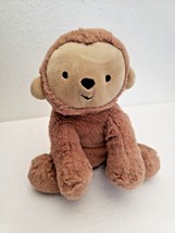 2015 Carters Child Of Mine Monkey Plush Stuffed Animal Tan Rattles Sitting - $21.76