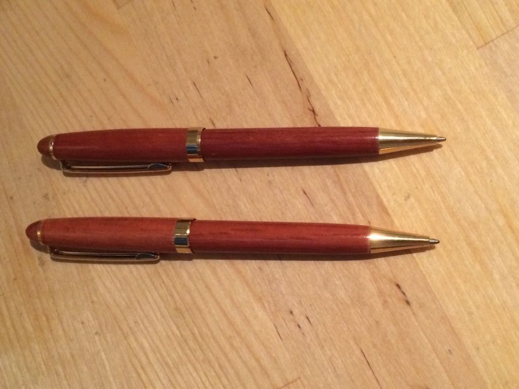 Set of Two Michael C Fina Fifth Avenue Wood Pens in Box Other