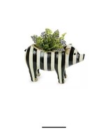 Mckenzie Childs Courtly Stripe Pig NIB planter towel holder GREAT GIFT RARE - $149.00