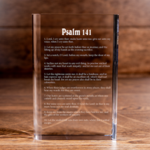 Psalm 141 Laser Engraved Crystal Book - Elegant Religious for Devoted Believers - £160.56 GBP