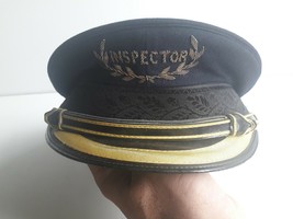 old  collection hat cap train guard inspector  Argentine uniform 1950 aprox - $143.55