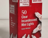 Home Accents Holiday 50 Clear Mini Incandescent Light Set Christmas Deco... - £7.75 GBP
