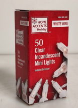 Home Accents Holiday 50 Clear Mini Incandescent Light Set Christmas Deco... - £7.82 GBP