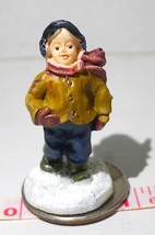 Grandeur Noel Christmas Village Boy 1995 Miniature Tiny Figurine - $7.87