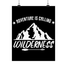 Adventure is Calling! Matte Vertical Posters, Mountain Range, Feather an... - £11.51 GBP+