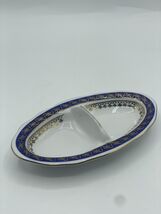 Cmielow Vintage Blue White Gold Open Salt and Pepper Dish Hand Painted B... - $7.83