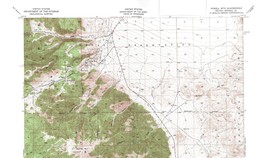 Powell Mtn. Quadrangle Nevada 1955 Topo Map Vintage USGS 15 Minute Topographic - £13.50 GBP