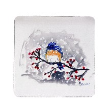 Betsy Drake Bluebird in Snow Coaster Set of 4 - £27.23 GBP