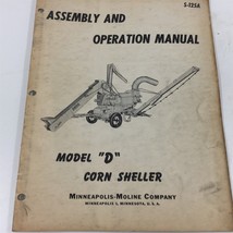 Genuine Minneapolis Moline Model D Corn Sheller Operation Manual S-125A ... - $49.99