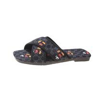2021 New Disney Mickey Summer Retro Ladies Sandals Slippers Mickey Canvas Flip F - £31.07 GBP