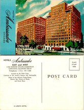 Illinois Chicago Ambassador Hotels East &amp; West Buttery Bar Vintage Postcard - £7.51 GBP