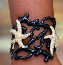 Black coral reef starfish chunky bracelet - £11.70 GBP